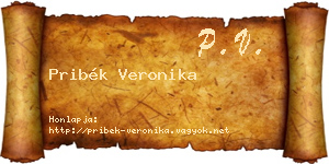 Pribék Veronika névjegykártya