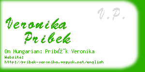 veronika pribek business card